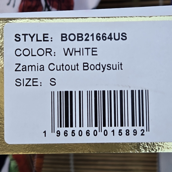 NEW PatBO Zamia Cutout Bodysuit Long Sheer Sleeves Small - Picture 7 of 14